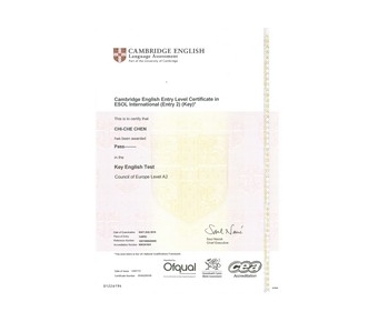 Cambridge KET 證書